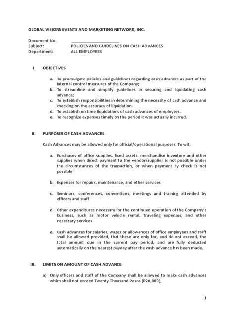 cash advance policy dole|COA: DOLE’s P1.57.